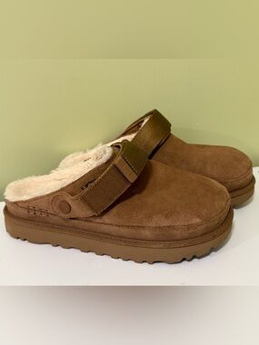 UGG Tasman Suede Shearling Mule in Brown size 7 women H20N10